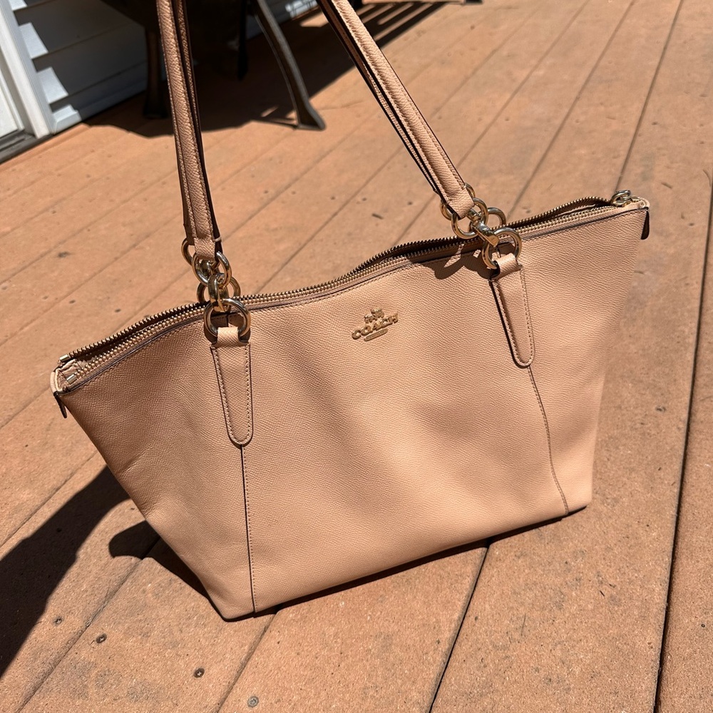 Coach Tan Leather Tote Bag